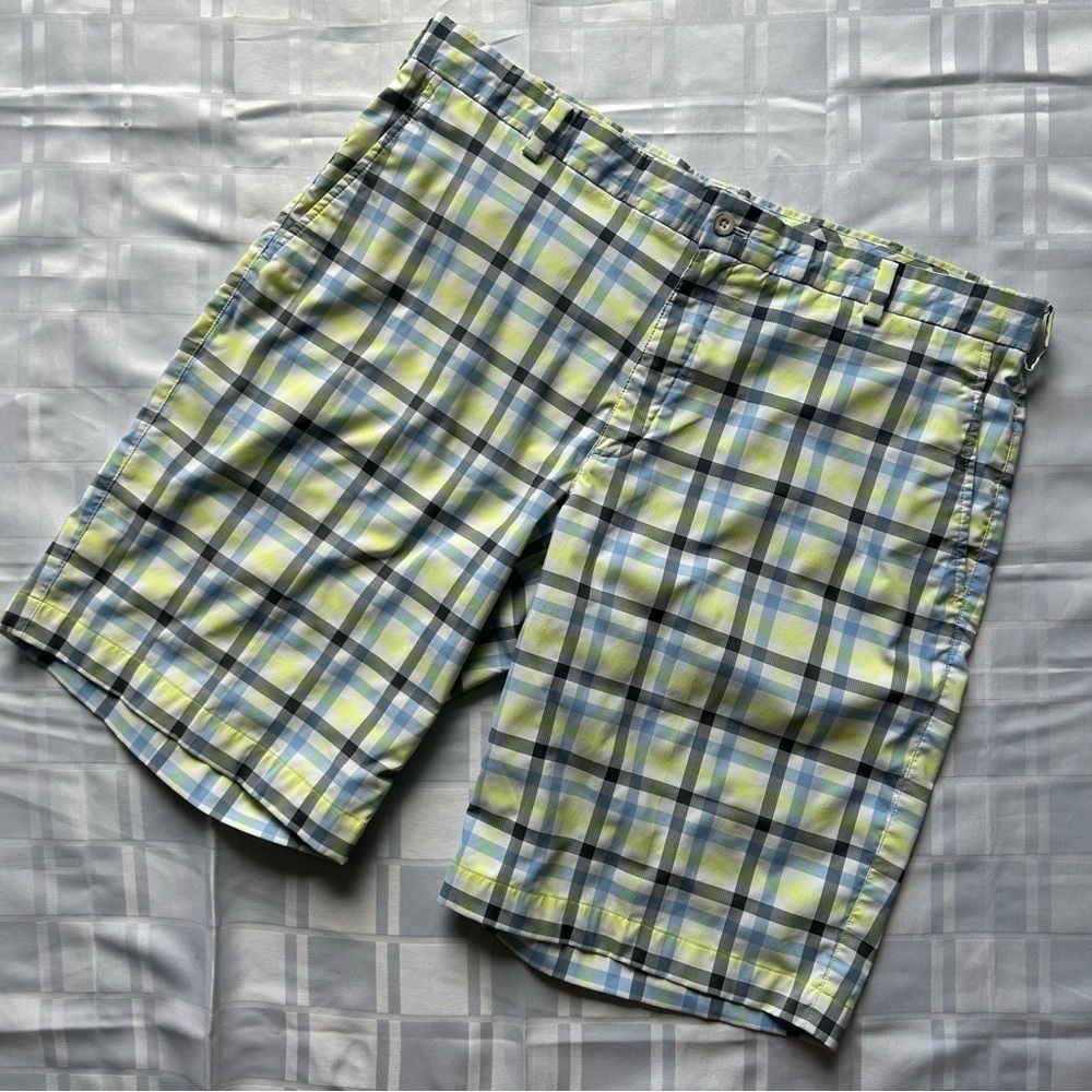 Nike Golf Multicoloured Checkered Print Bermuda Shorts